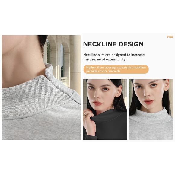 New Size Medium Pink Oversized Turtle Neck Sweatshirt with slit Neckline Design - Picture 5 of 6